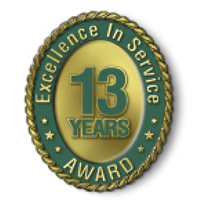 Excellence in Service - 13 Year Award
